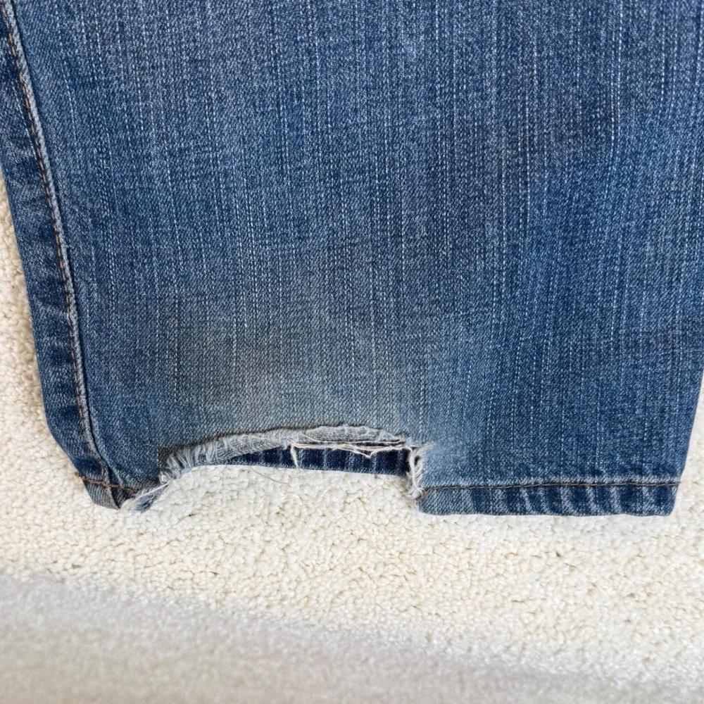 VTG Calvin Klein Men's Baggy Jeans SZ40 Denim Blue Cotton Regular Fit Distressed